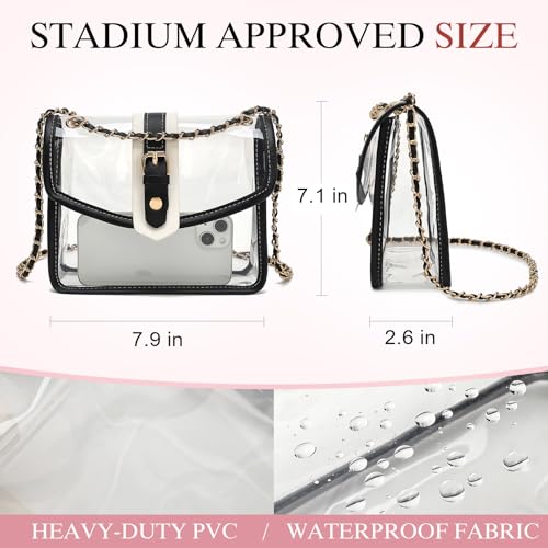 NEOREAL Direct 2 in 1 Clear Purse for Concert Sport, Stadium Approved Clear Crossbody Bag Handbag for Women4