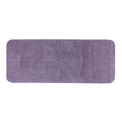 Image of Obsessions Ultra-Absorbent Quick-Dry Bath Runner | 1400 GSM Polyester | Soft, Non-Slip & Fast-Drying Bathroom Rug for Safety & Comfort | 60 x 150 cm | Mouve
