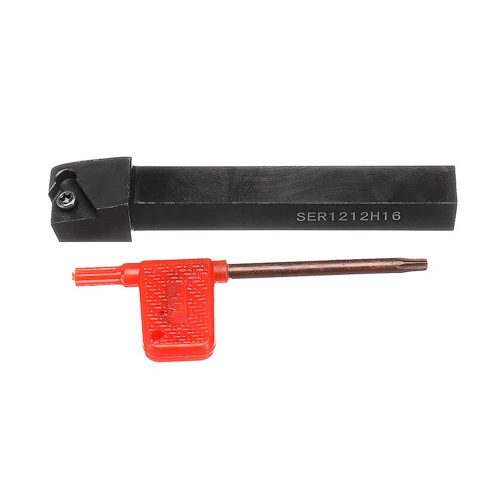 Ser1212H16 Externe Thread Turning Tool Holder 12X100Mm Lathe Boring Bar For 16Er Ag60 Inserts