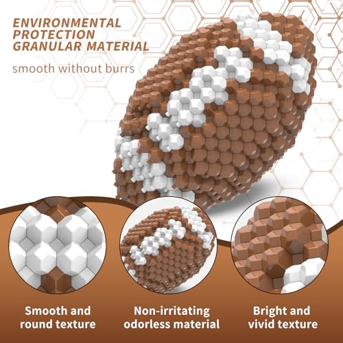 Befun Football Building Blocks Set, 399 Pieces Challenging STEM Building Kit for Adults & Teens 14 15 16, 3D Mini Soccer Model Educational Toy, Stress Relief Desk Decoration for Home & Office — view 3