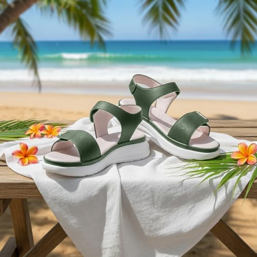 Image of DOCTOR EXTRA SOFT Women's Ultra Lightweight Sandals with Memory Foam Cushion|Stylish & Comfortable|Casual & Non-Slip|Diabetic & Orthopedic Flip Flops with Adjustable Strap Ladies & Girls New-D-610