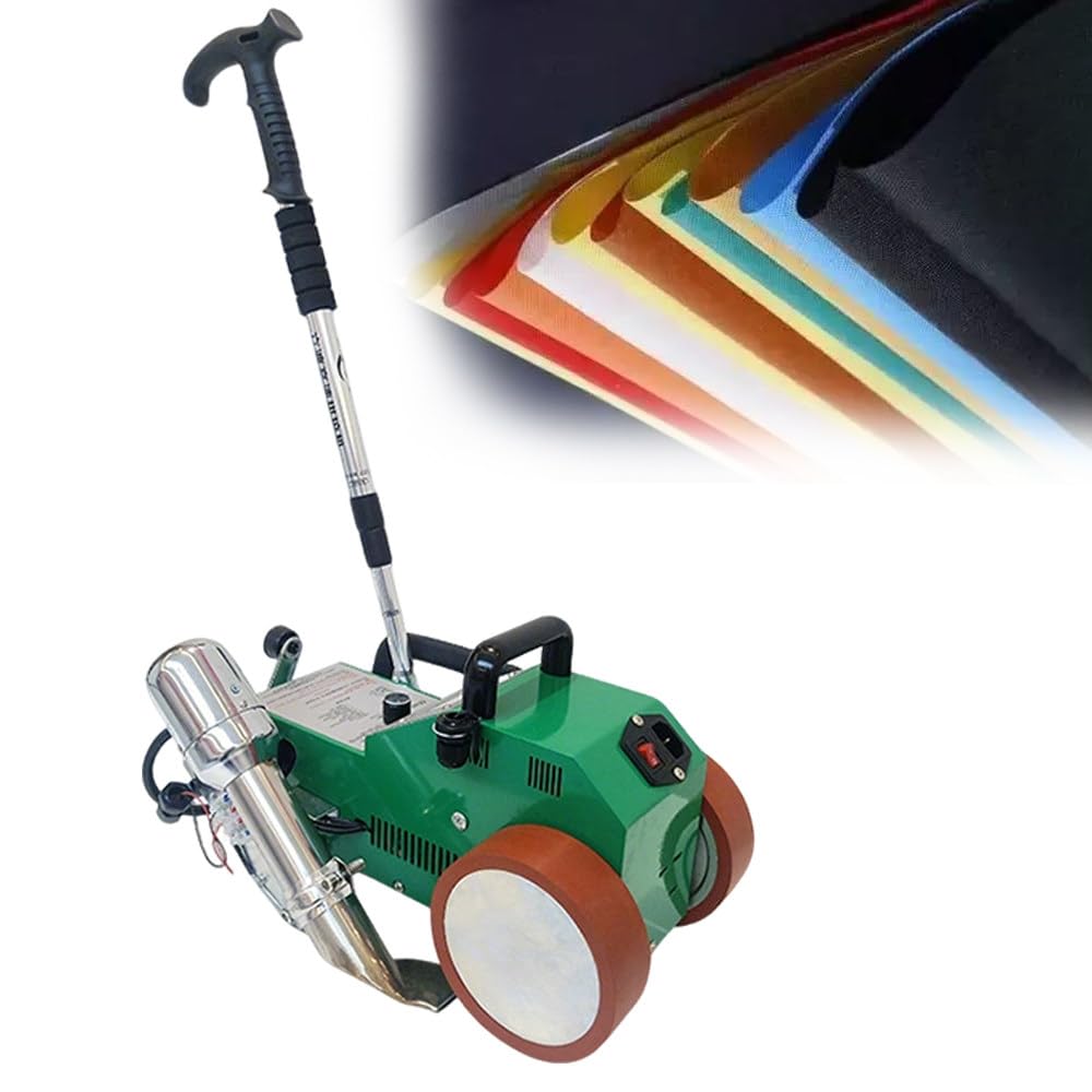 PVC-Bannerschweißgerät, Heißluft-Kunststoffschweißgerät, 20-680℃ Digitale Temperaturregelung, Infrarot-Positionierung, für Plane, Werbetuch, Stoff, Lightbox Tuch
