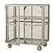 Little Giant SC-A-3060-6PPY Welded Steel Visible Mobile Storage Locker with Adjustable Center Shelf, 2000 lbs Load Capacity, 56" Height x 30" Width x 60" Length
