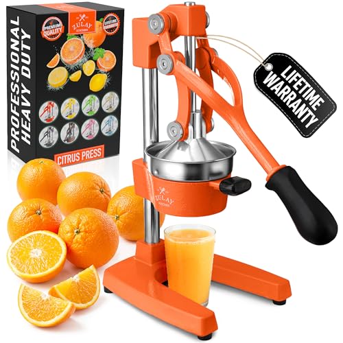 Image of Zulay Kitchen Cast Iron Juicer - Heavy Duty Manual Juicer with Detachable Strainers for Easy Cleaning, Orange Juice Press for Citrus Fruits, Perfect for Bartenders, Juice Lovers & Health Enthusiasts