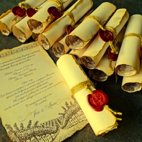 NileCart 8x12 in Egyptian Papyrus Paper – Blank Art Paper Crafting Supplies Set with Hieroglyphic Alphabet Stencil Ruler and Bookmarks. (10 Sheets) — view 4