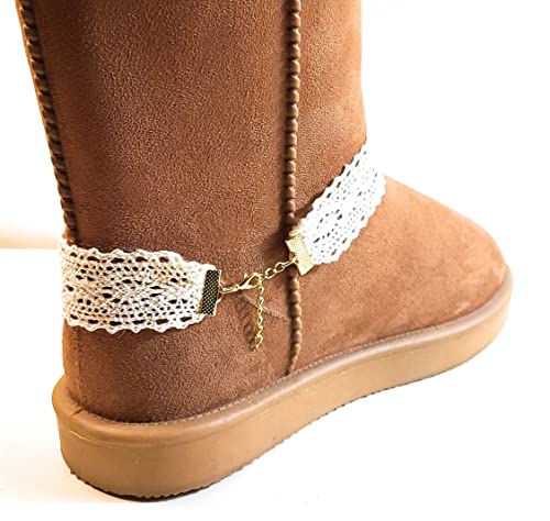 Rustic Crochet Lace Wrap Boot Garter Bracelet Band 15 Inch Adjustable Gift Boxed #TOP6