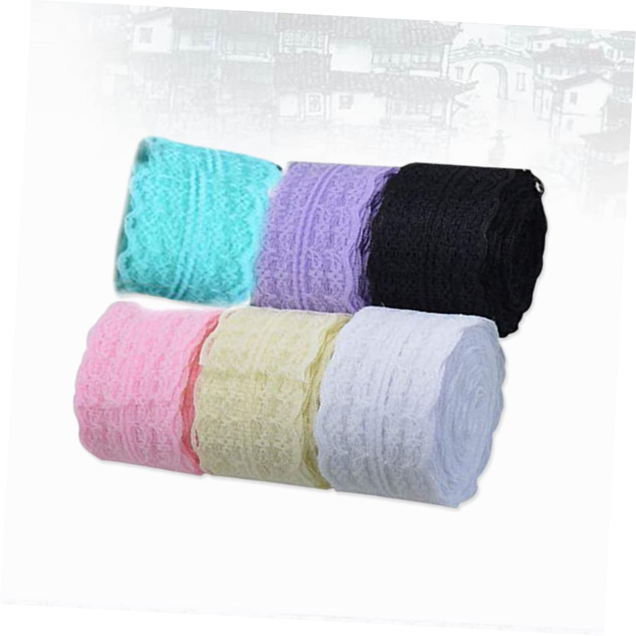 SHINEOFI 18rollos Cinta De Encaje Floral De Ancha Para Decoración De Invitaciones De Boda Manualidades y Costura Variedad De Azulado