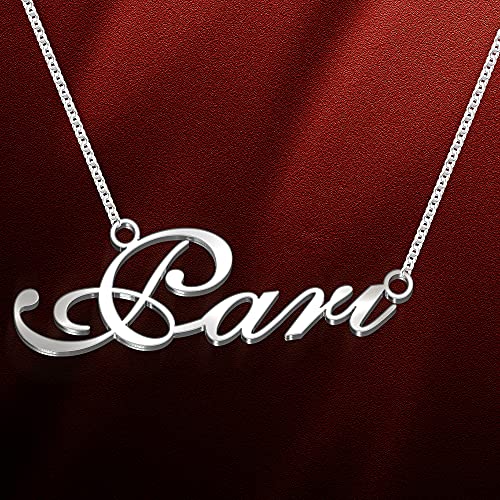 Image of Pari Cursive Gold & Silver Name Pendant Necklace, Best Jewelry Gift for Girls.