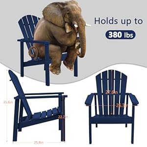 Stackable Adirondack Chair - All-Weather HDPE Outdoor Patio Chair - Durable and Space -Saving Design for Easy Storage - Ideal for Porch, Lawn, or Garden-Navy Stackable Adirondack Chair All Weather HDPE Outdoor Patio Chair Durable and Space Saving Design for Easy Storage Ideal for Porch Lawn or Garden Navy