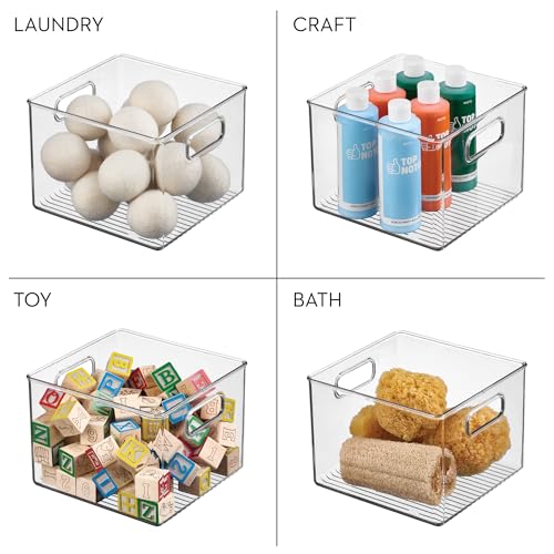 iDesign Fridge Organiser, Stackable Storage Container with Handles, Large & Deep BPA-free Clear Drawer Organizer for Kitchen, Fridge and Refrigerator, Practical Organization, 20.3x20.3x15.2cm - Image 7