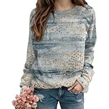 Akivide Womens Colorful Landscape and Novelty Animal Gprahic Print Sweatshirt Casual Round Neck Long Sleeve Pullover Tops