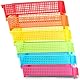 Set mit 6 Regenbogen-Tabletts für Lehrer, Kunststoff-Klassenzimmer-Papierorganisatoren, Bunte Aufbewahrungskörbe für Büro (25,4 x 7,6 x 33 cm)