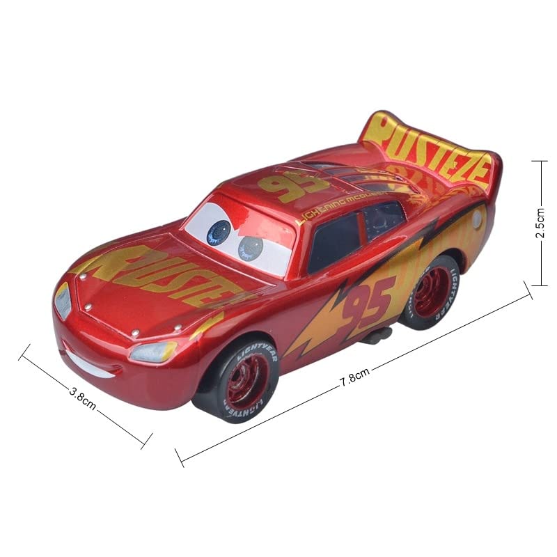 YIUO Pixar Cars 3 Lightning Mcqueen Jackson Storm Mater 1:55 Diecast Metal Aleoy Model Toys for el Regalo de cumpleaños for niños (Color : Rust-Eze Mcqueen)