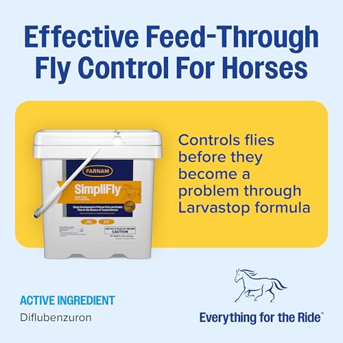 Farnam SimpliFly Feed-Thur Fly Control for Horses, 10 lb, 160 Day Supply | Daily Supplement,EPA Approved Palatable Pellets, Prevents Stable Flies in Manure and Break and Prevents the Fly Life Cycle - Image 4