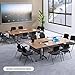 rzoizwko 4 Pack Conference Table,Foldable Conference Room Table with Silent Wheels Meeting Table Classroom Tables Office Mobile Conference Table for 24-28 Person Long Business Tables