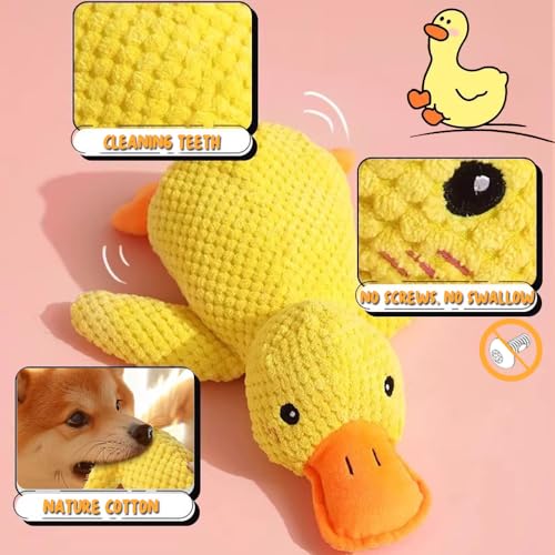 Speedy Panther Hundespielzeug aus Plüsch für kleine Hunde, Enten-Quietsch-Hundespielzeug, weiches Welpenspielzeug für kleine bis mittelgroße Hunde - 25 cm