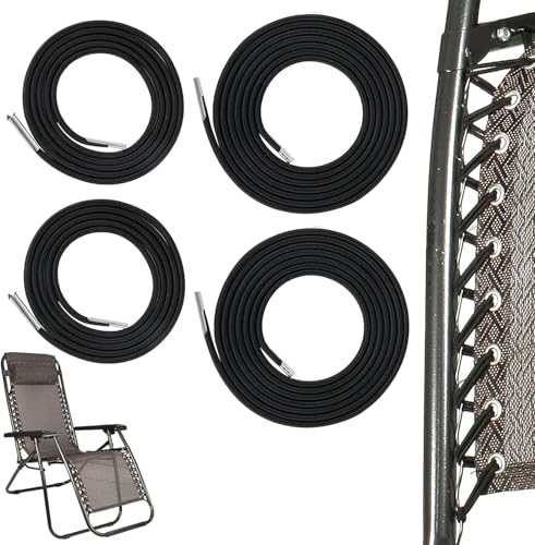Kit de 4 Élastiques de Rechange pour Transat Lafuma, Remplacement Corde pour Fauteuil Relax Zero...
