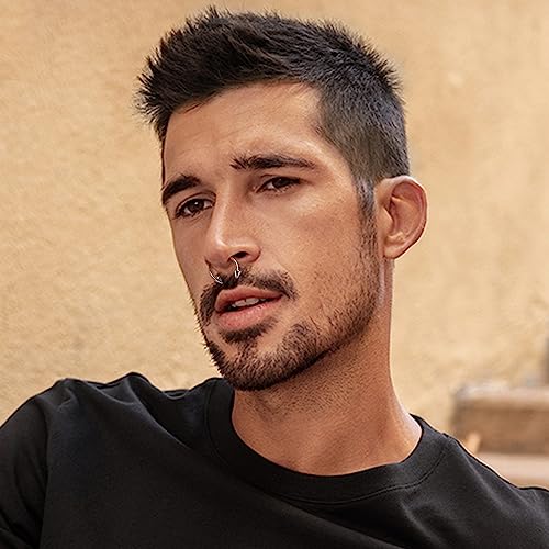 YADOCA 30Pcs Septum Pincher Tapers 16G 14G 12G 10G 8G 6G Horseshoe Septum Rings Acrylic Stainless Steel C Shape Septum Piercing Jewelry Nose Ear Cartilage Septum Stretching Kit for Women Men4