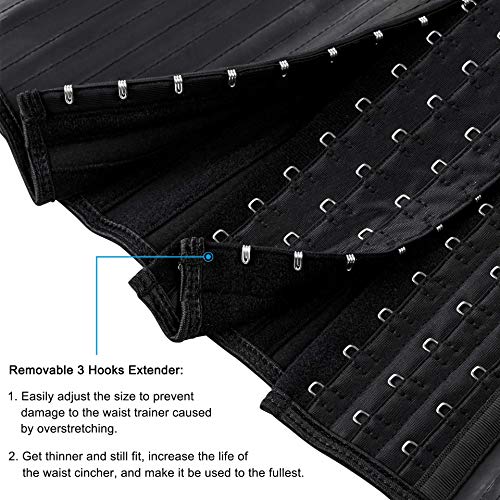 Image of ECOWALSON Waist Trainer for Women - 9 /25 Steel Bones & Additional Extender Cincher Corset for Hourglass body Shaper