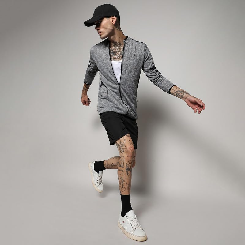 Image of CAHOOT Men's Jacket With Insert Pocket For Casual Wear | Hooded Neck | Long Sleeve | Zipper Closure | Polyester Jacket Crafted With Comfort Fit For Everyday Wear
