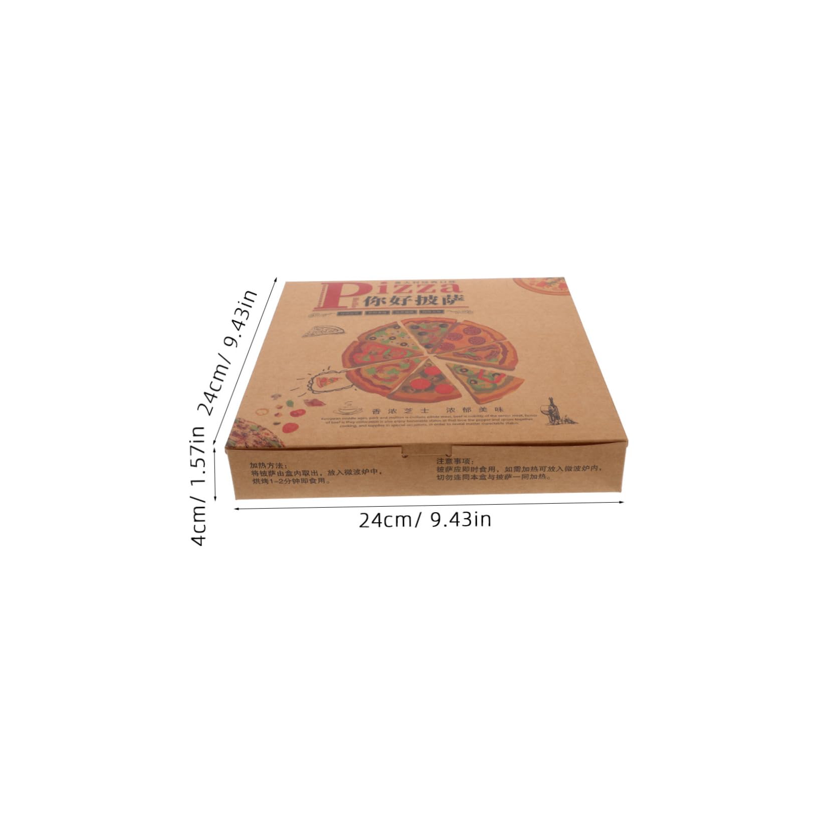 20 Cajas de Pizza de Papel para Llevar, Cierre Seguro y Uso Versátil, Ideales para Almacenar Pizza y Repostería en Uso Personal