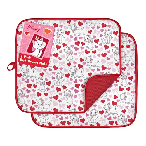Image of Disney Aristocats Dish Drying Mat for Kitchen Counter, 2-Pack, 16 inchx18 inch
