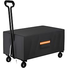 EVRBUL Outdoor Folding Wagon Cover, 38" L x 22" W x 20" H Heavy Duty 420D Waterproof Garden Cart Cover for Collapsible Wagon Carts with Portable Pocket Bottom Drawstring Reflective Strip, Cover Only