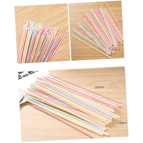600 pitillos plásticos flexibles de colores para fiesta miniatura 2