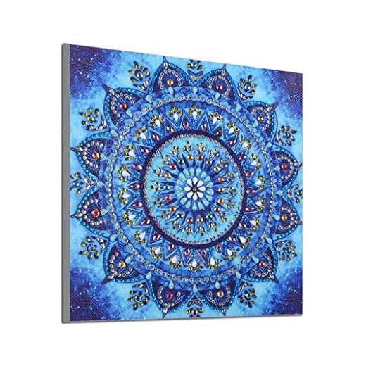 Cebbay DIY 5D Full Drill Diamond Painting Set,ArtesaníA Bordada Llena del Rhinestone del Bordado Cristalino de Los Artes para La DecoracióN Casera de La Pared,Flower Painting - B