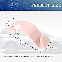Vista 2 de Paquete de 4 ganchos para reposacabezas de asiento de automóvil, gancho para reposacabezas de automóvil para bolso y bolsa, organizador universal