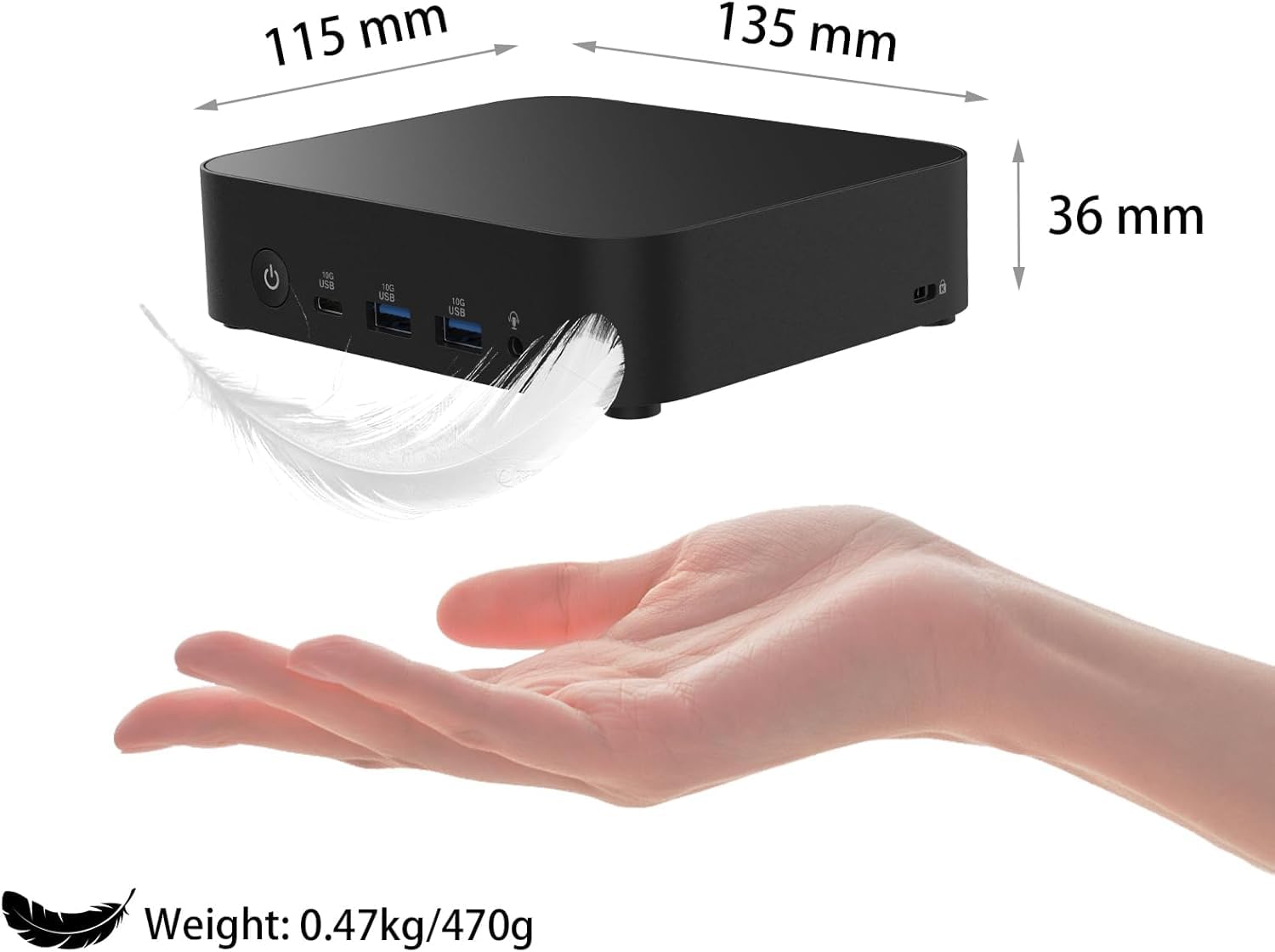 NUC 14 Essential NUC14MNK150 - Mini PC - Processore Intel N150, supporto triplo display 4K, Wi-Fi 6E, LAN 2.5G, HDMI, design compatto da 0,56 L per istruzione e produttività in ufficio (Barebone)