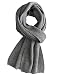 Produktbild TOCONFFON Superweicher Strickschal für Damen, Herren, Kinder - Grau - 11.8x180 cm (Lange)