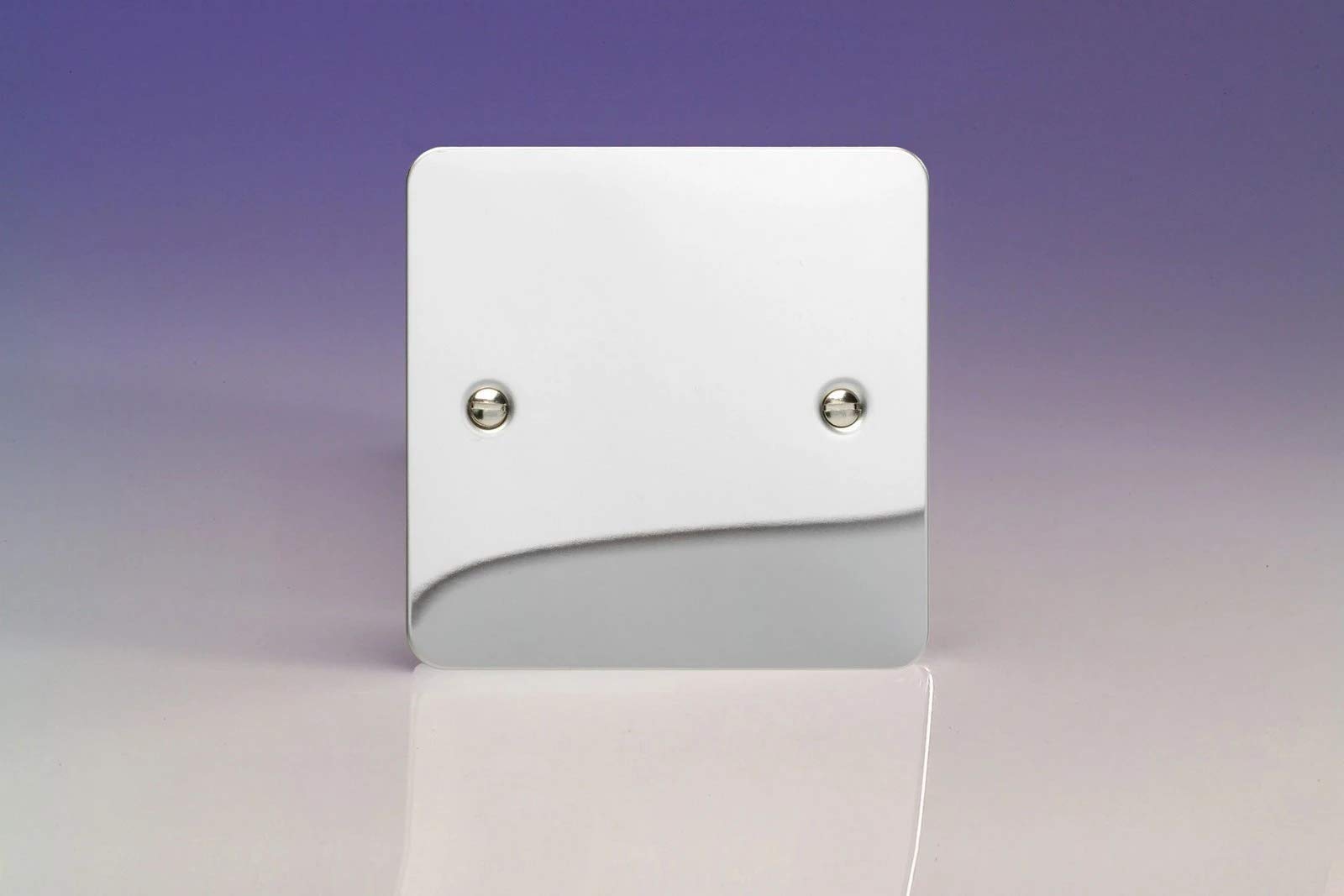 Varilight Single Blank Plate Polished Chrome