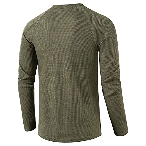 Men's Henley Shirts Fashion Long Sleeve Lightweight Button T Shirts3