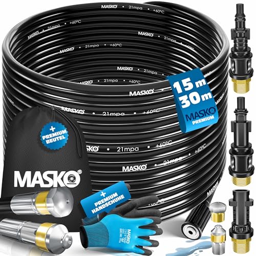 MASKO® Rohrreinigungsschlauch Set Abflussreiniger...