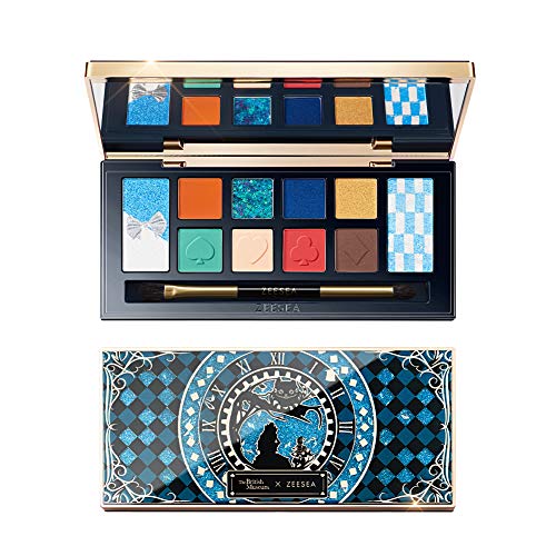 ZEESEA Alice In Wonderland Eyeshadow Palette，Highly Pigmented，Matte Shimmer 12 Colors, Creamy Texture Neutral Cosmetic Eye Shadows, Velvety Soft And Smooth Shades For All-Day Eye Makeup (#02 Alice)