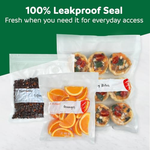Image of FoodSaver Quart Vacuum Seal Bags, 130 Count Pre-Cut BPA-Free Storage Bags, Align to Seal & Tear to Open for Food Storage, Sous Vide, and Meal Prep