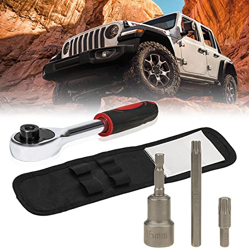 Bolaxin For Jeep Wrangler Accessories Torx Tool Kit Soft/Hard Top Door Removal Replace 68361574AB/ 82214166AB For Jeep JL JK & Gladiator Rubicon Sahara Unlimited 2007-2022 2/4 Doors (Red)