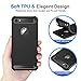iPhone 6S/6 Case with Card Holder and [ Screen Protector Tempered Glass x2Pcs] SUPBEC Protective Ultra-Thin-Slim Cover with Silicone TPU Shockproof Rubber Wallet Case for iPhone6 / iPhone6S-Black