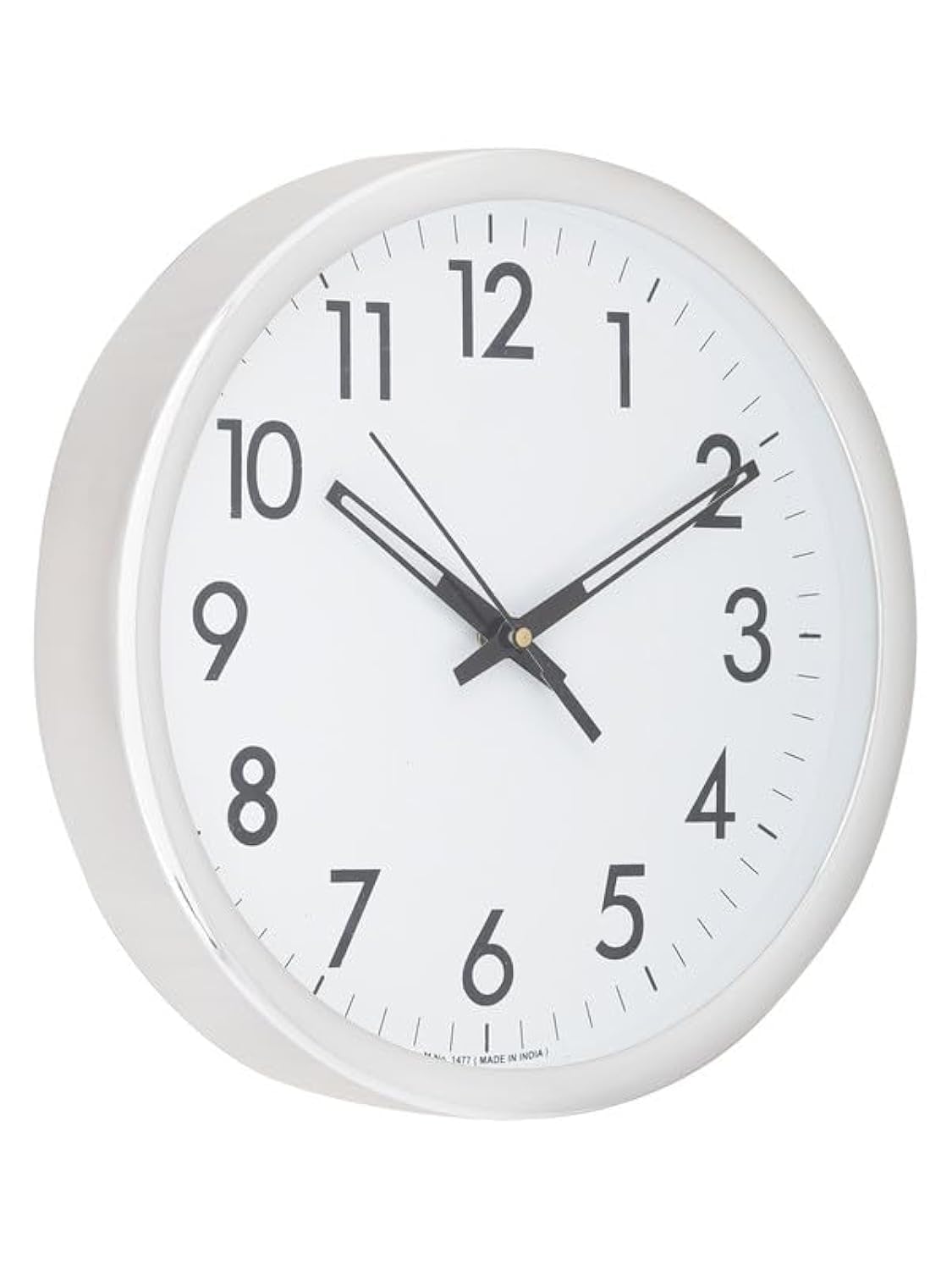 VICTOR Classic Round Plastic Case Analog Home/Office Decor Wall Clock (Size: 25 x 4 x 25 CM | Color: Silver | Weight: 360 grm)