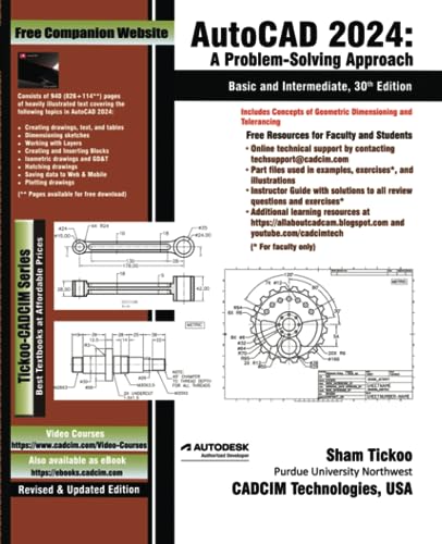 AutoCAD 2024: A Problem-Solving Approach, Basic and Intermediate, 30th Edition