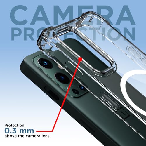 Image of Pikkme Back Cover for OnePlus 9 Pro Mag-Safe Shockproof PC + TPU Protective Case Magnetic Support Bumper Case (Transparent Mag-Safe)