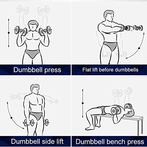 Multifunctionele Dumbbells Vaste Dumbbells Voor Gymnasiums Huishoudelijke Rubberen Dumbbell Sets Comfortabele Grip… - Afbeelding 4
