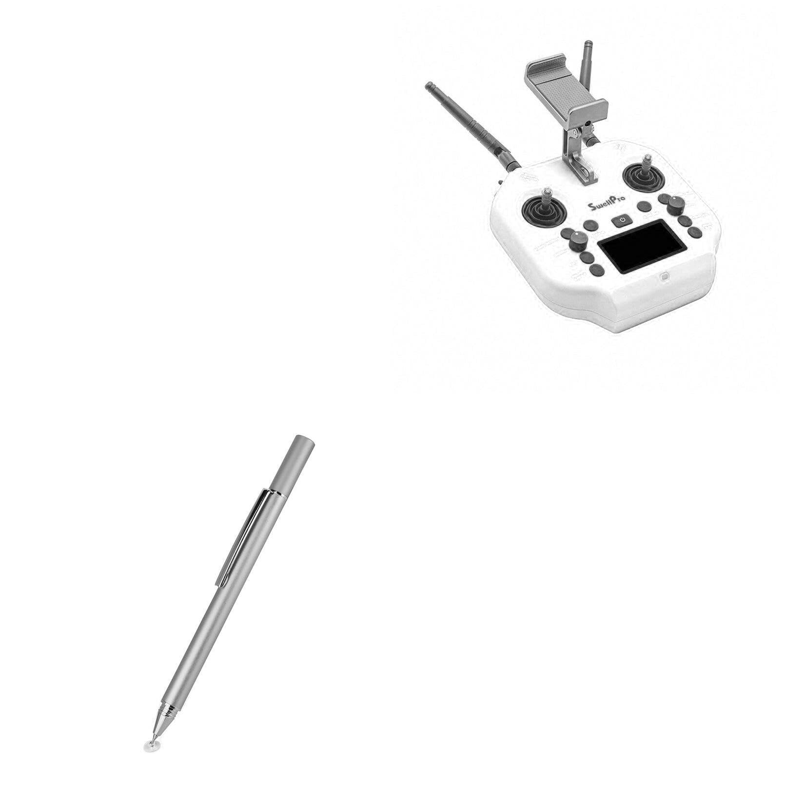 BoxWave Stylus Pen Compatible with Swellpro SplashDrone 4 Fishing Edition Remote Controller - FineTouch Capacitive Stylus, Super Precise Stylus Pen - Metallic Silver