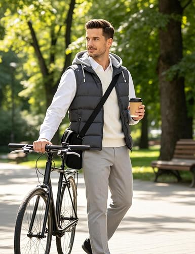 Image of ZSHOW Men's Puffer Vest Removable Hooded Vest Outdoor Winter Vest