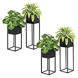 ALMACENAMIENTO FUNCIONAL - Los soportes para macetas ofrecen espacio para dos plantas. Este hermoso soporte para flores es lo suficientemente compacto como para caber en espacios pequeños. Cuando no se utilizan, pueden anidarse y guardarse para ahorrar espacio.