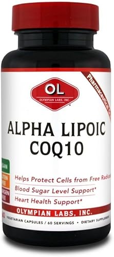 Olympian Labs Cápsulas Alpha Lipoic Coenyme Q 10 de 200 mg, 60 unidades