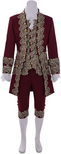 Miniatura 2 de COUCOU Age Disfraz victoriano para hombre, disfraz rococó, chaqueta, chaleco de príncipe cosplay de Halloween
