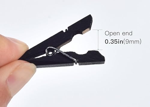 Miniatura 4 de iKammo Pinzas de madera para ropa, clips de madera natural de colores, clips para fotos, clavija de madera natural, compatible con envoltura de