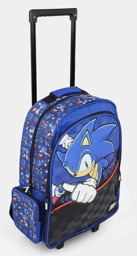 Image of ADSON 3D Embossed School Trolley Bag|Backpack Large School Bag for Boy Girl, Kids School Bag, Travel Backpack for Girl Boy, Ideal for Children Trolley 18 Inch Water Resistant